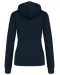 K467 - Damessweater met rits en capuchon in contrasterende kleur Navy / Fine Grey