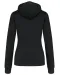K467 - Damessweater met rits en capuchon in contrasterende kleur Black / Yellow