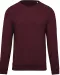 K480 - Herensweater BIO ronde hals raglanmouwen Wine Heather