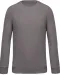 K480 - Herensweater BIO ronde hals raglanmouwen Storm Grey