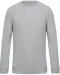 K480 - Herensweater BIO ronde hals raglanmouwen Snow Grey