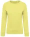 K481 - Damessweater BIO ronde hals raglanmouwen Lemon Yellow