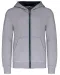 K486 - Kindersweatvest met capuchon Oxford Grey / Navy