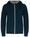 K486 - Kindersweatvest met capuchon Navy / Fine Grey