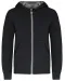 K486 - Kindersweatvest met capuchon Black / Fine Grey