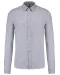 K508 - Piqué overhemd lange mouwen Oxford Grey