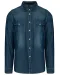 K519 - Heren denim overhemd lange mouwen Blue Jean