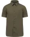 K551 - Overhemd in onderhoudsvriendelijk polykatoen-popeline korte mouwen heren Light khaki