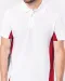 K232 - Tweekleurige piquépolo korte mouwen heren Light Grey / Red