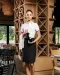 K532 - Dames stretch blouse korte mouwen Black