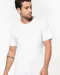 K398 - Bio T-shirt kraag met onafgewerkte rand korte mouwen White