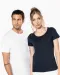 K398 - Bio T-shirt kraag met onafgewerkte rand korte mouwen White