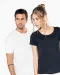 K398 - Bio T-shirt kraag met onafgewerkte rand korte mouwen White