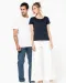 K398 - Bio T-shirt kraag met onafgewerkte rand korte mouwen White