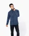 K9106 - Heather herenvest met rits Dark Grey Melange