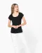 K384 - Dames-t-shirt korte mouwen met boothals Black