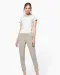 K749 - Enkelhoge broek voor dames Beige