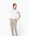 K749 - Enkelhoge broek voor dames Beige