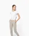 K749 - Enkelhoge broek voor dames Beige