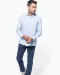 K595 - Heren overhemd Oxford lange mouwen Oxford Blue