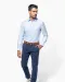 K595 - Heren overhemd Oxford lange mouwen Oxford Blue
