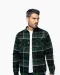 K579 - Geruit overshirt met sherpavoering Red / Navy checked