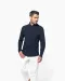 K508 - Piqué overhemd lange mouwen Navy