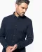 K508 - Piqué overhemd lange mouwen Navy