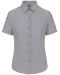 K536 - Dames Oxford blouse korte mouwen Oxford Zinc