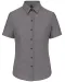 K536 - Dames Oxford blouse korte mouwen Oxford Silver