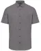 K535 - Heren Oxford overhemd korte mouwen Oxford Silver