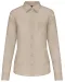 K549 - Overhemd in onderhoudsvriendelijk polykatoen-popeline dames Beige