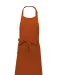 K885 - Katoenen schort met zak Burnt Orange