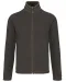 K917 - Microfleece met rits en raglanmouwen heren Dark Grey