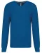K982 - Premium pullover V-hals Mykonos Blue Heather