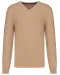 K982 - Premium pullover V-hals Camel Heather