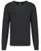 K982 - Premium pullover V-hals Black Heather