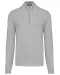 K970 - Heren pullover met ritskraag Grey Melange