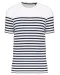 K3033 - Marine-t-shirt ronde hals Bio heren White / Navy Stripes
