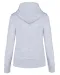 K4031 - Ecologische damessweater met capuchon en ritssluiting Oxford Grey