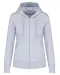 K4031 - Ecologische damessweater met capuchon en ritssluiting Oxford Grey