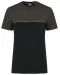 WK304 - Ecologisch tweekleurig uniseks T-shirt met korte mouwen Black / Dark Grey