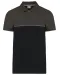 WK210 - Ecologische uniseks polo met korte mouwen in twee kleuren Black / Dark Grey