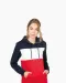 K4016 - Driekleurige unisex sweater met capuchon Black / White / Basalt Grey