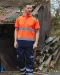 YHVJ220 - Tweekleurige veiligheidspolo Hi Vis Orange / Navy