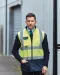 YHV005 - Gewatteerde veiligheidsbodywarmer Hi Vis Orange / Navy