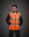 YHV008SL - Gewatteerd veiligheidsjasje met afneembare mouwen Hi Vis Orange / Navy