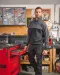 WK404 - Ecologische uniseks sweater met ritskraag Black / Forest Green