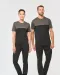WK304 - Ecologisch tweekleurig uniseks T-shirt met korte mouwen Black / Forest Green