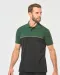 WK210 - Ecologische uniseks polo met korte mouwen in twee kleuren Black / Forest Green